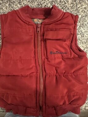 Ben Sherman Red Quilted Puffer Vest